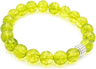 Hakiki Doğal Olivin Peridot Taşı Bileklik 10 Mm