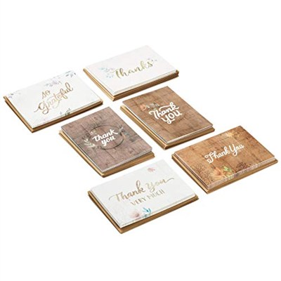 Hallmark Teşekkür kartı çeşitleri, rustik çiçekler (zarflı 48 teşekkür kartı)