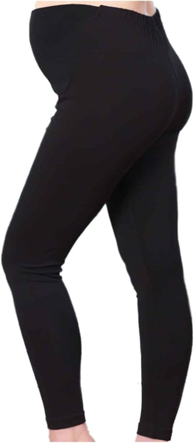 HAMİLE TAYT PANTALON BELİ AYARLI ORGANİK PAMUKLU (SİYAH / 38-40)