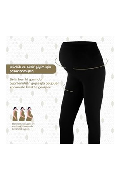 Hamileler için Bmom Hamile Taytı, Hamile Rahat Giyim Göbek Üzeri Uzun, Yoga, Egzersiz, Spor, Siyah için Yumuşak Aktif Giysiler, XXL