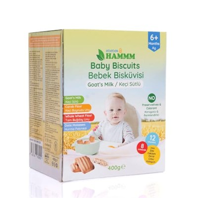 Hammm Keçi Sütlü Bebek Bisküvisi 400 gr
