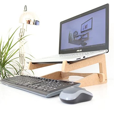 Hanwood Ahşap Laptop Standı - Laptop Yükseltici - 15