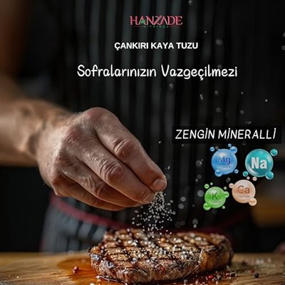 Hanzade Bitkisel 84 Mineralli Doğal Çankırı Kristal Kaya Tuzu 3 Kg Toz (Öğütülmüş) + 3 Kg Tane (Öğütülmemiş)