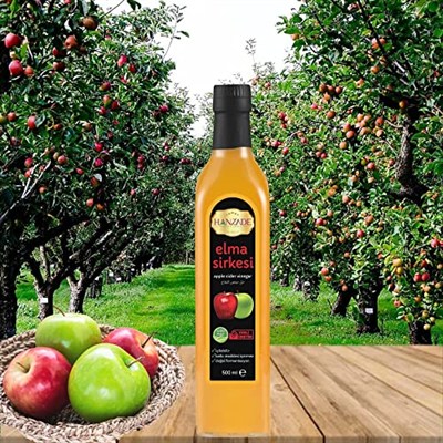 Hanzade Bitkisel Elma + Alıç + Enginar Sirkesi 500 ML 3lü Set Doğal Fermantasyon İçilebilir Katkısız Cam Şişe