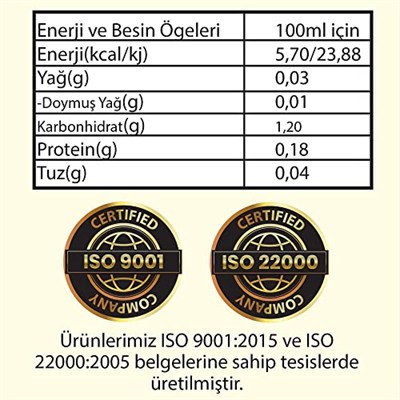 Hanzade Bitkisel Gilaburu Sirkesi 500 ML x 2 Adet Doğal Fermantasyon İçilebilir Katkısız Cam Şişe