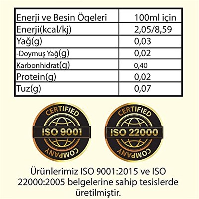 Hanzade Bitkisel Gül Sirkesi 500 ML Doğal Fermantasyon İçilebilir Katkısız Cam Şişe