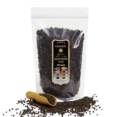 Hanzade Bitkisel Karabiber Tane 100 Gr - Yüksek Kalibre, İri Taneli