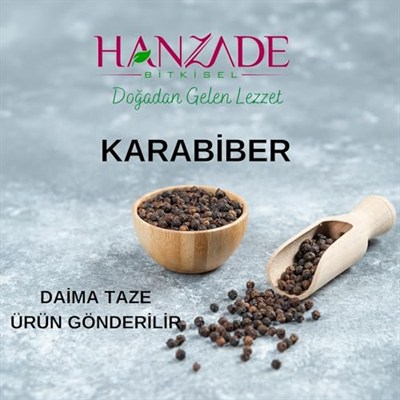 Hanzade Bitkisel Karabiber Tane 100 Gr - Yüksek Kalibre, İri Taneli