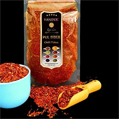 Hanzade Bitkisel Pul Biber İnce Orta Acılı 500 Gr - Seçenekler: 1 Kg, 100 Gr, 250 Gr, 500 Gr