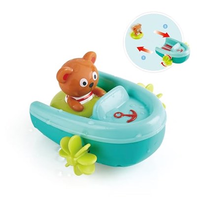 Hape Kurmalı Yüzen Ayıcık Banyo Oyuncak Seti – Bebek ve Çocuk Küvet ve Duş Oyuncağı