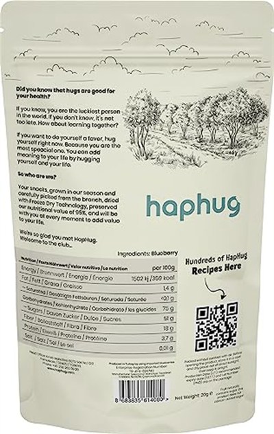 HapHug Freeze Dried Yaban Mersini - Dondurularak Kurutulmuş Meyve 20g