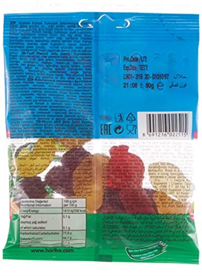 Haribo Tropi Frutti Tropic 80 gr 3lü paket