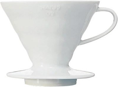 Hario V60 02 Dripper, Kahve Damlatıcı, Beyaz Plastik