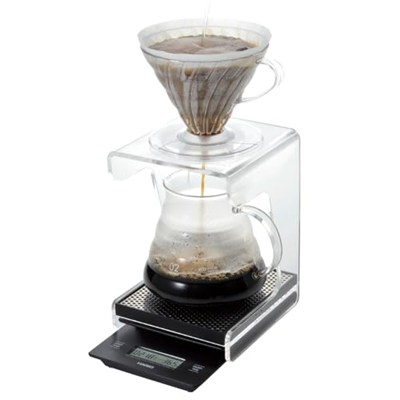 Hario V60 Damla Kahve Ölçeği ve Zamanlayıcı Dökme Ölçeği Siyah (Yeni Model)