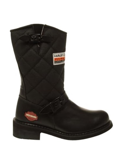 Harley-Davidson Laconia Hi 644 Black Yağlı Deri Kadın Çizme Ve Bot, Siyah (Siyah Black), 37