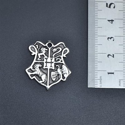 Harry Potter Hogwarts Sembol Deri ip Kolye - Gümüş Kaplama - Kadın Erkek Kolye - No:949