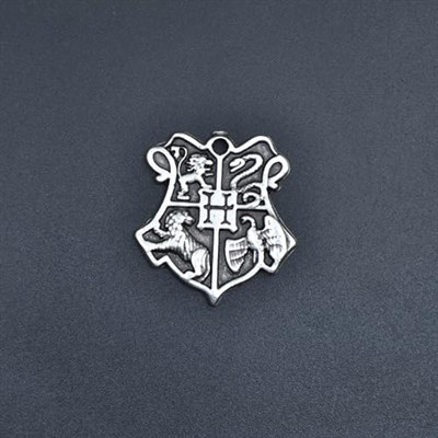 Harry Potter Hogwarts Sembol Deri ip Kolye - Gümüş Kaplama - Kadın Erkek Kolye - No:949