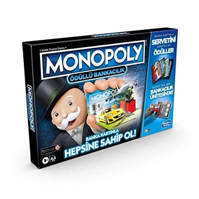 Hasbro Gaming Monopoly Ödüllü Bankacılık Kutu Oyunu, 8+ yaş, 2-4 oyuncu