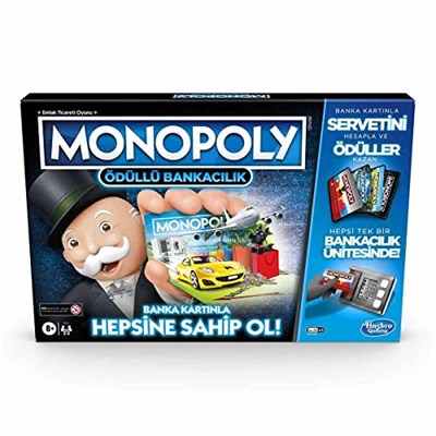 Hasbro Gaming Monopoly Ödüllü Bankacılık Kutu Oyunu, 8+ yaş, 2-4 oyuncu