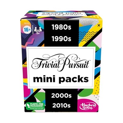 Hasbro Gaming Trivial Pursuit Mini Paketler Çoklu Paket, Yetişkinler ve Gençler İçin Eğlenceli Trivia Soruları 16+, İçerir 4 Yıllar İçeren 4 Oyun