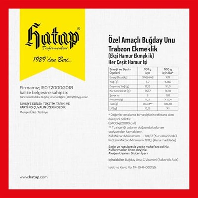Hatap Değirmenleri Ekmeklik Un 25 KG