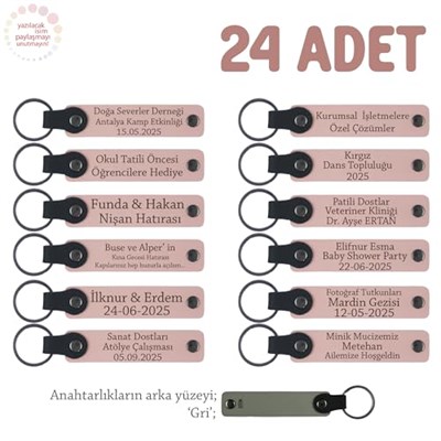 Hatıra Anahtarlık Set Pudra Gri Kırk Uçurma, 24lü Set, MH-KAN8583X24, Pudra & Gri, üniseks-bebek