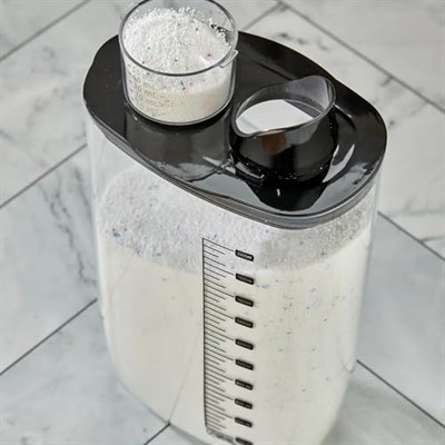 Hava Geçirmez Vakumlu Deterjan Saklama Kabı - Kendinden Ölçekli Vakum Kapaklı Deterjanlık 2100 ml
