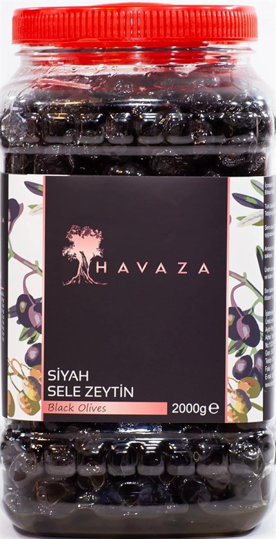 HAVAZA Siyah Sele Zeytin - 2000 gr. (291-320 Kalibre)