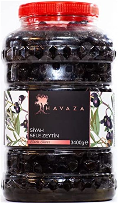 HAVAZA Siyah Sele Zeytin - 3400 gr. (291-320 Kalibre)