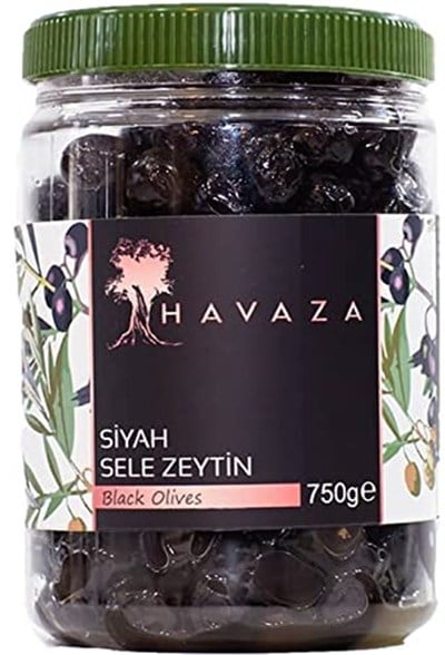 HAVAZA Siyah Sele Zeytin - 750 gr. (291-320 Kalibre)