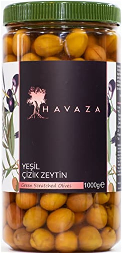 HAVAZA Yeşil Çizik Zeytin - 1000 gr. (201-230 Kalibre)