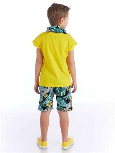 Hawaii Erkek Çocuk T-shirt Şort Bandana Takım