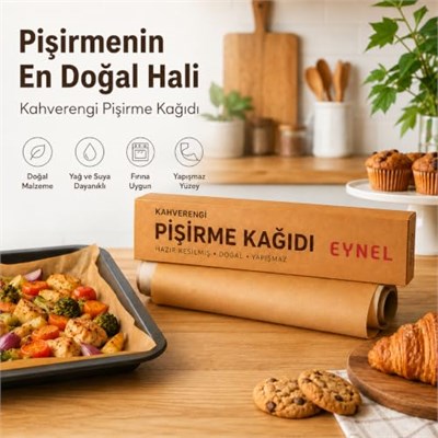 Hazır Kesilmiş Doğal Pişirme Kağıdı, Kahverengi Fırın Pişirme Mutfak Kağıdı, Ağartılmamış Kağıt (37x42 cm) (10 Adet) - Seçenekler: 10 Adet, 20 Adet, 30 Adet