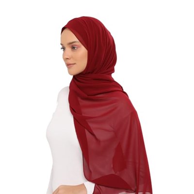 Hazır Lüks Pratik Hijablı Şifon Şal