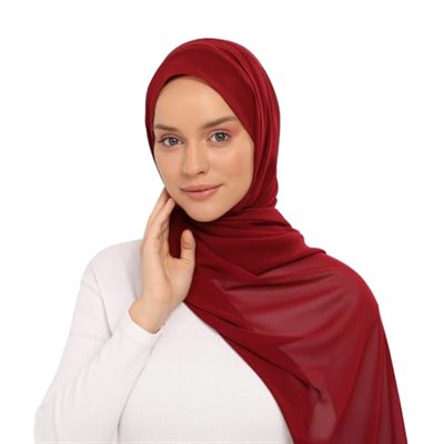Hazır Lüks Pratik Hijablı Şifon Şal