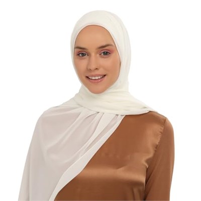 Hazır Lüks Pratik Hijablı Şifon Şal