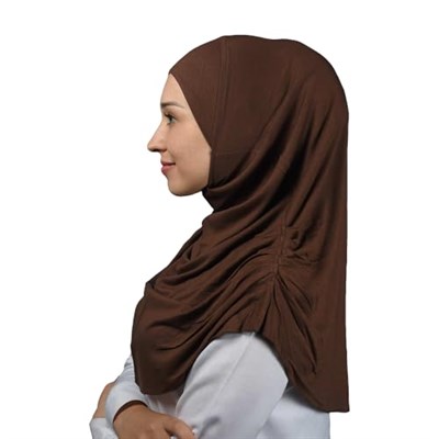 Hazır Türban Büzgülü Pileli Pratik Eşarp Tesettür Hijab - Namaz Örtüsü