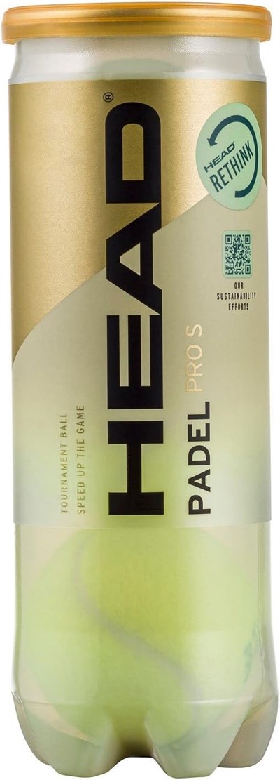Head Padel Pro S Ball, yetişkin, üniseks, siyah, 3 adet