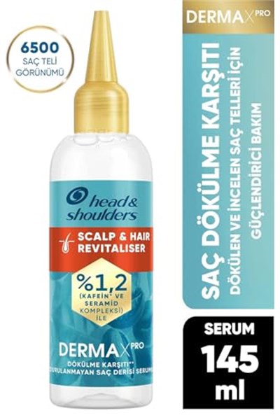 Head & Shoulders DermaXPRO Scalp & Hair Revitaliser Dökülme Karşıtı Durulanmayan Saç Derisi Serumu Kafein ve Seramid ile 145ml