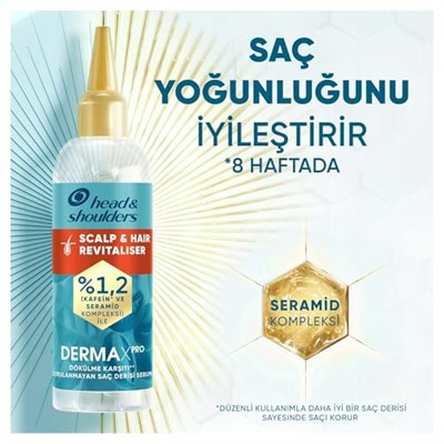 Head & Shoulders DermaXPRO Scalp & Hair Revitaliser Dökülme Karşıtı Durulanmayan Saç Derisi Serumu Kafein ve Seramid ile 145ml