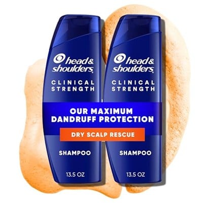 Head & Shoulders Klinik Kepek Savunması + Kuru Saç Derisi Kurtarma Şampuanı 13 oz İkiz Paket
