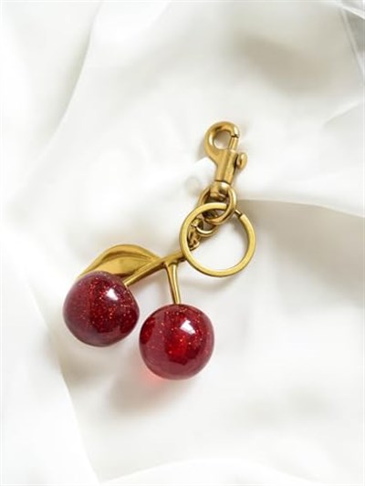 HecticCore Kirsch-Bag Charm - Vielseitiger Schlüsselanhänger, Geldbörsenanhänger Glücksbringer, Personalisiertes Auto-Zubehör,modischer Taschen- oder Schlüssel-Accessoire für handtaschen