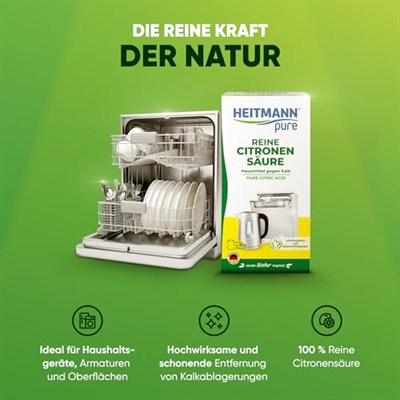HEITMANN PURE Limon Asidi Kireç Çözücü, Yüzey Temizleyici 350g