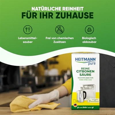 HEITMANN PURE Limon Asidi Kireç Çözücü, Yüzey Temizleyici 350g