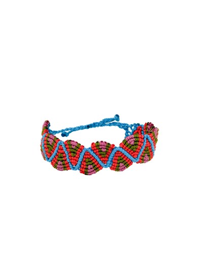 Helenist Design Makrome Zigzag Bileklik