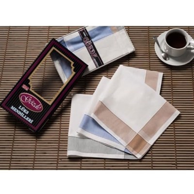 Hepsine Rakip 12 Lİ El Cep Kumaş Mendil 42x42 Cm Pamuklu GM02