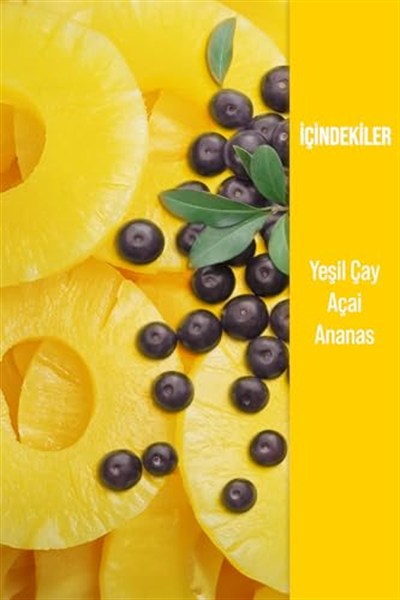 Herby Ice Tea Açai Ananas Soğuk Çay Şeker İlavesiz 250 ml X 12 Adet