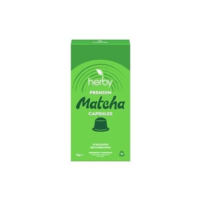 Herby Premium Matcha Kapsül - Nespresso Uyumlu, Sade, 10lu Paket