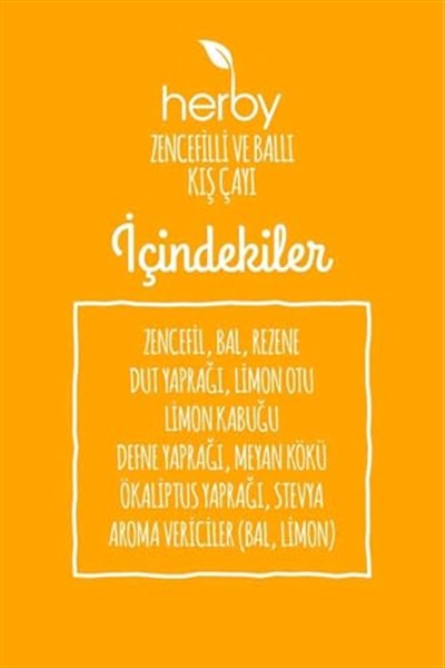 Herby Zencefilli Ballı Kış Çayı, 3lü Paket