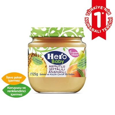 Hero Baby Armutlu Şeftalili Ananaslı Kavanoz Mama
